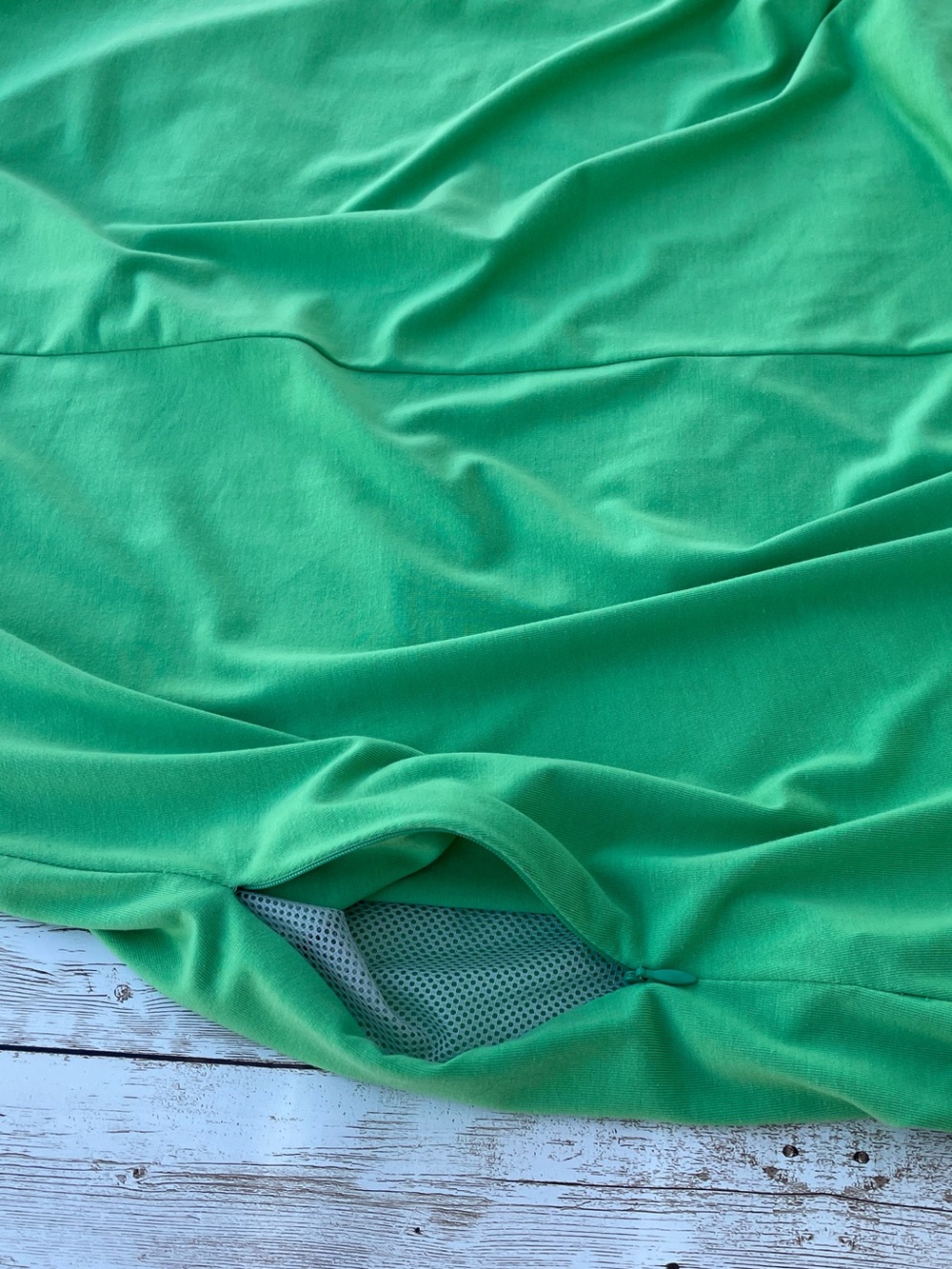 North Face Sundress Chartreuse Green Sleeveless Tank Empire Waist Zip Pocket WL - Picture 8 of 16